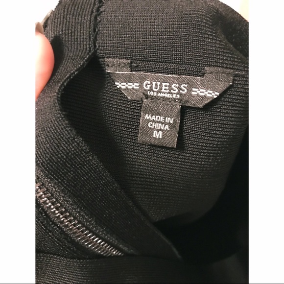 NWOT GUESS Mirage Bandage Pencil Skirt Black Zipper - Picture 5 of 9